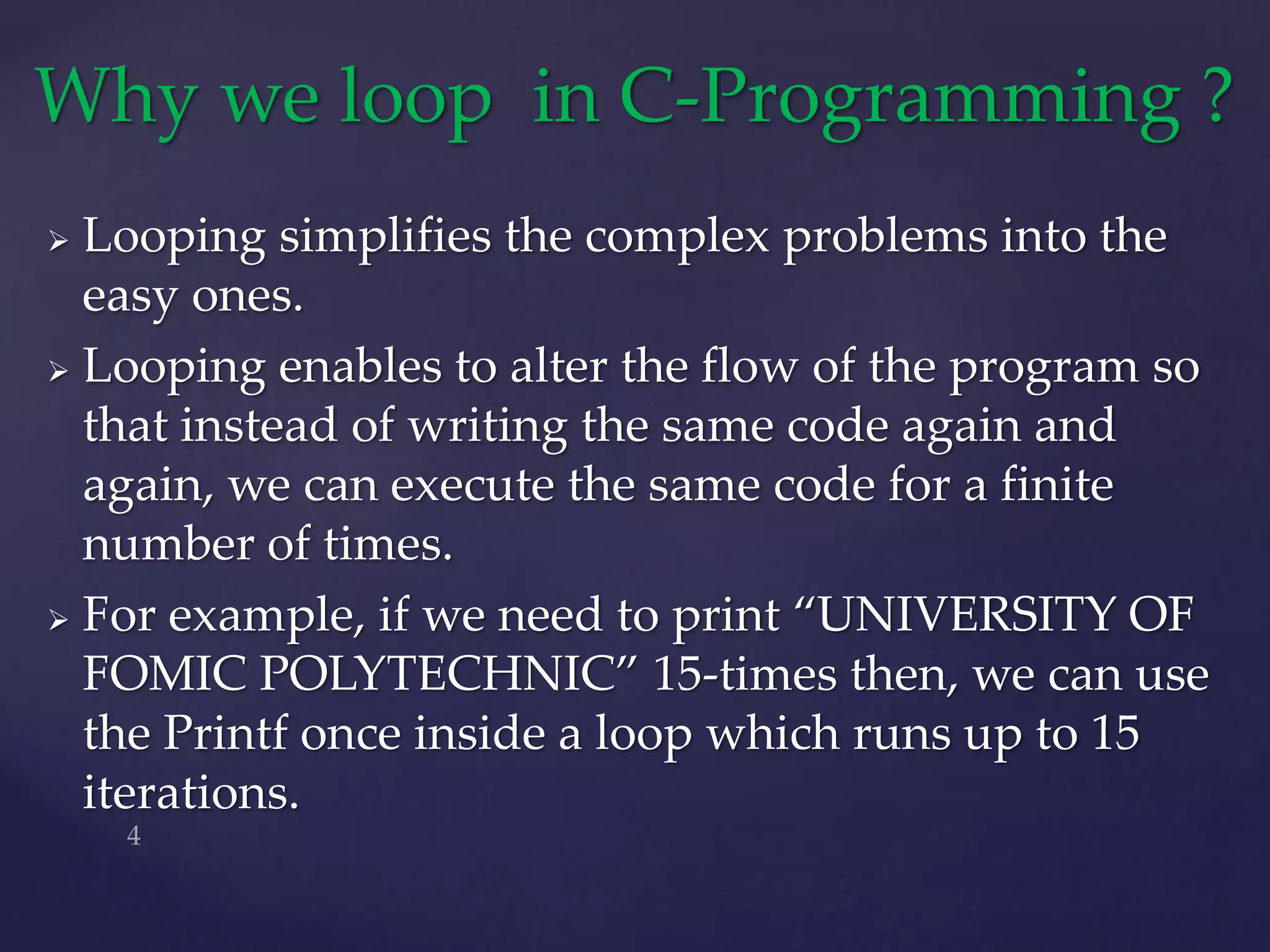 LOOPING IN C- PROGRAMMING.pptx