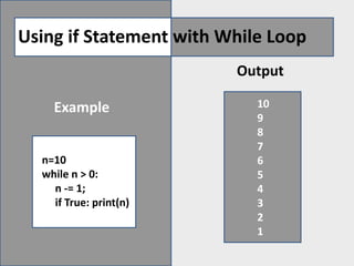 Looping statement in python | PPTX