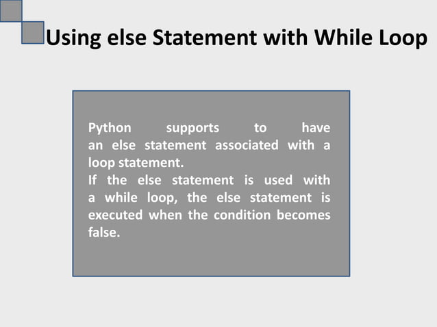 Looping statement in python | PPT