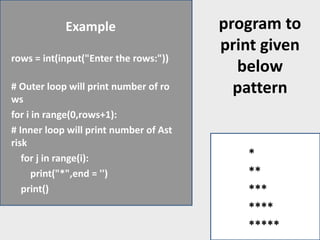 Looping statement in python | PPTX