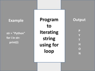Looping statement in python | PPTX