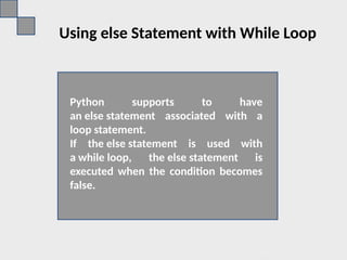 loopin gstatement in python using .pptx | Programming Languages | Computing