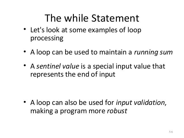 Looping statements in Java