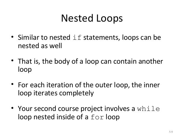 Looping statements in Java