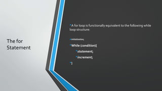 Looping statements | PPTX