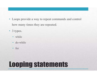 Looping statements.pptx Looping statements.pptx