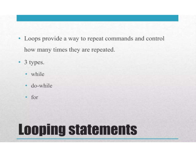 Looping statements.pptx Looping statements.pptx