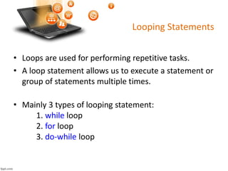 SPL 8 | Loop Statements in C | PDF