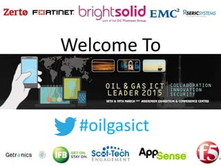 Welcome To
#oilgasict
 