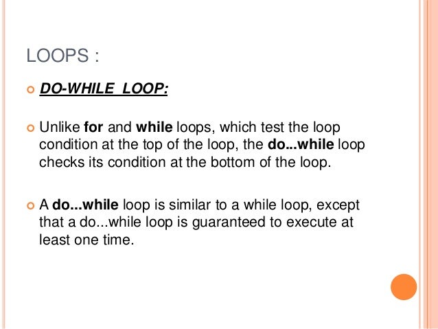 Loops Basics