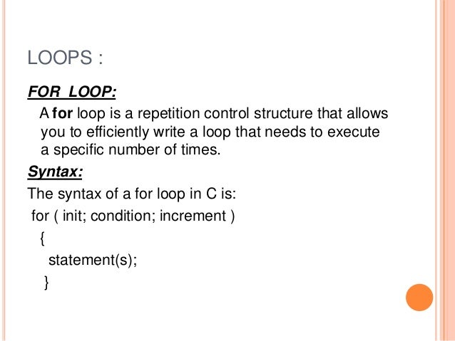 Loops Basics