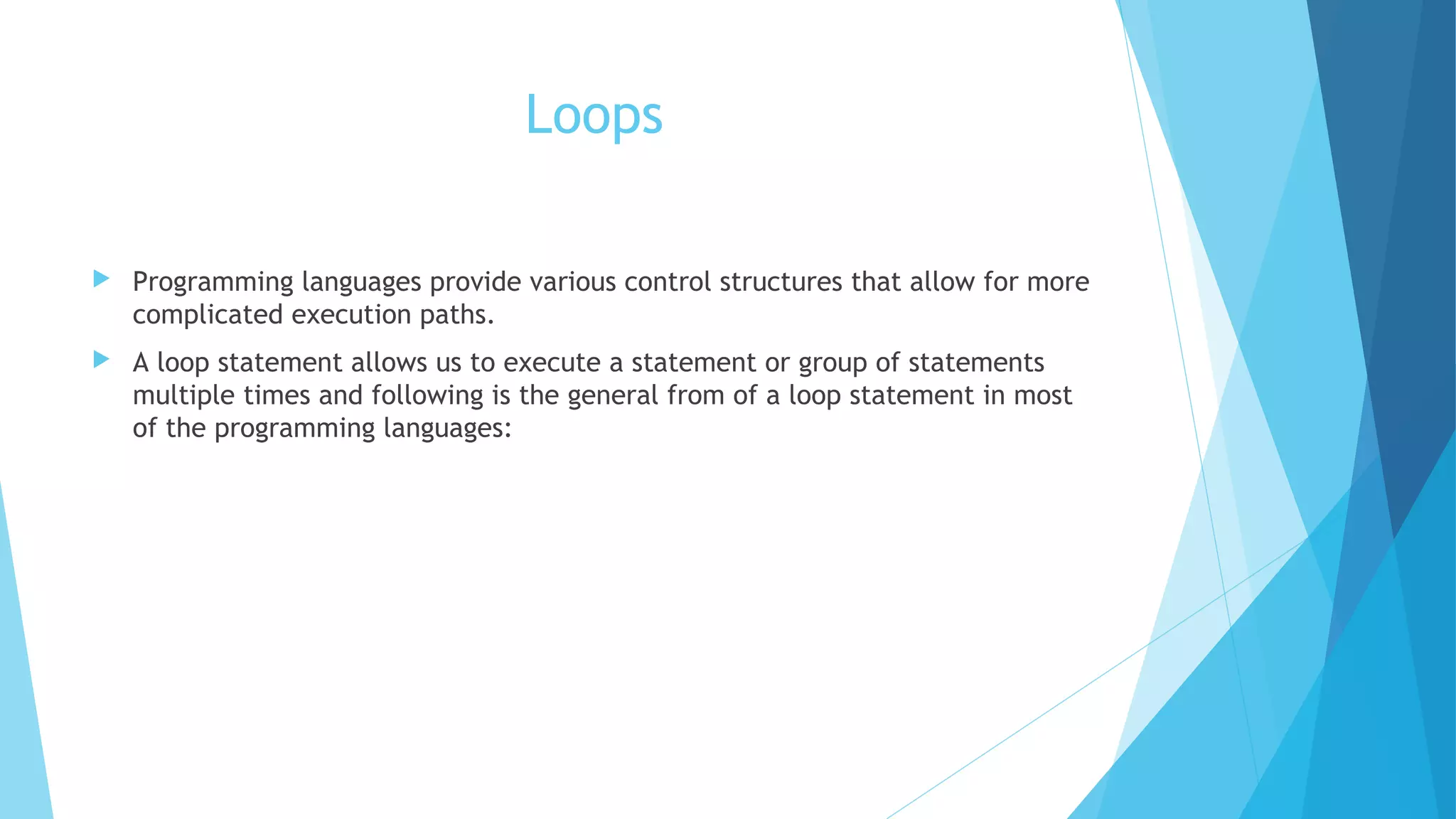 Loops | PPT