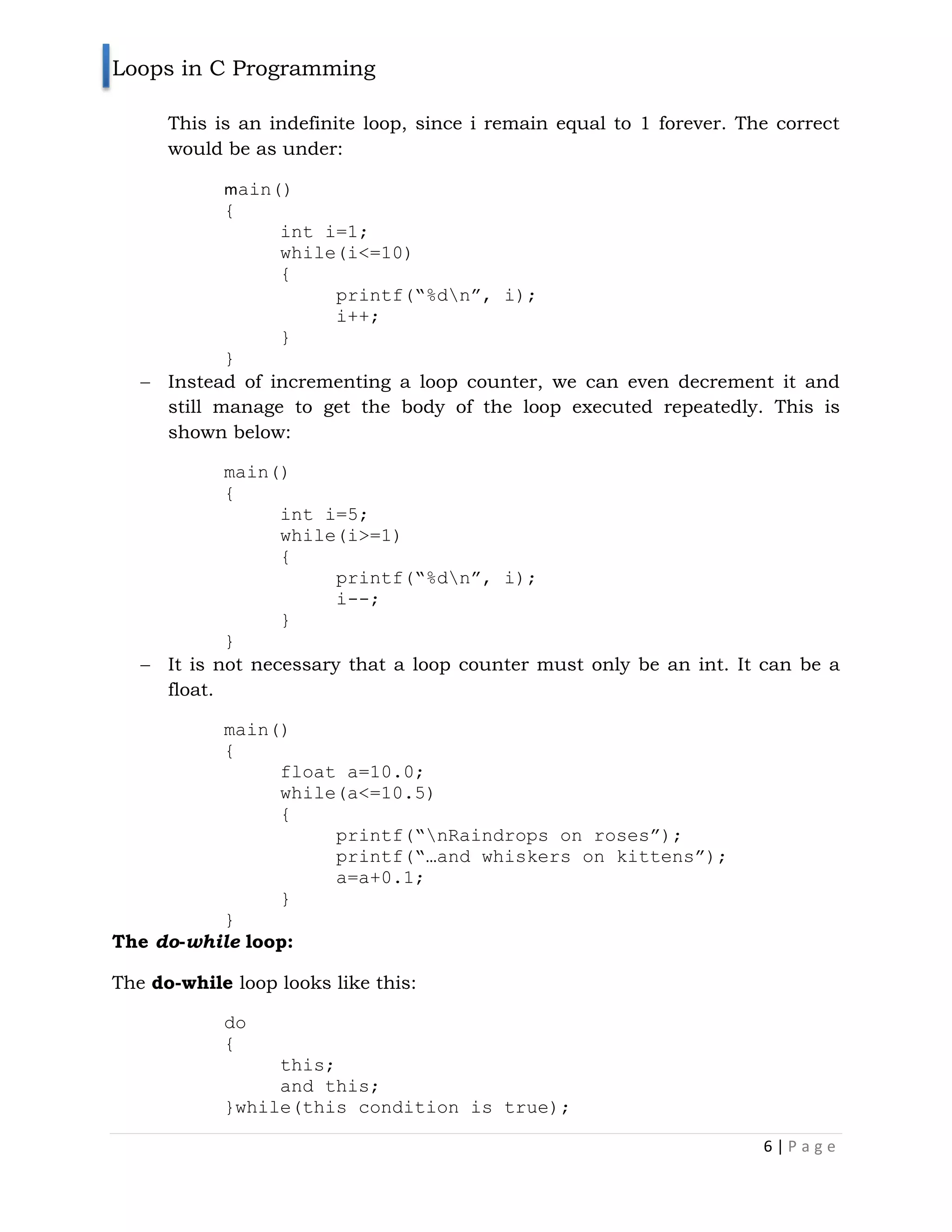 Loops in C Programming | for Loop | do-while Loop | while Loop | Nested ...