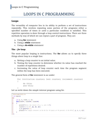 Loops in C Programming | for Loop | do-while Loop | while Loop | Nested ...