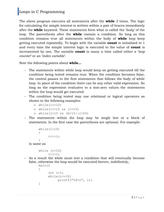 Loops in C Programming | for Loop | do-while Loop | while Loop | Nested ...