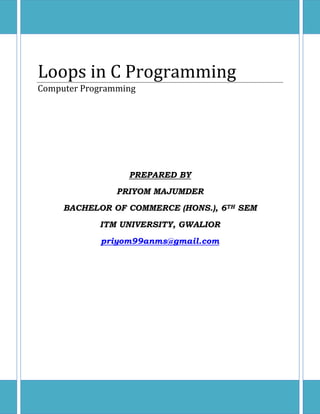 Programming For Loop
