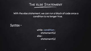 Loops in Python | PPTX