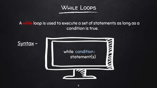 Loops in Python | PPTX