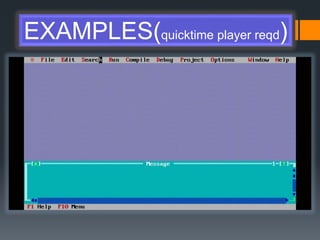 EXAMPLES(quicktime player reqd)