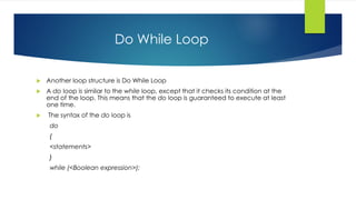 Loops and conditional statements | PDF