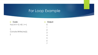 Loops and conditional statements | PDF