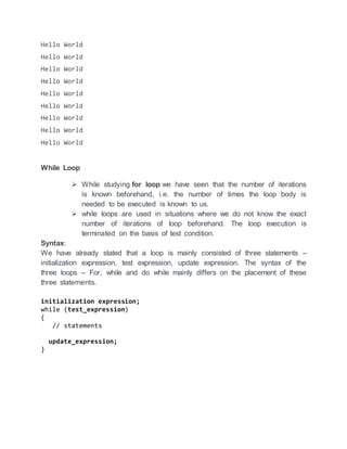 Loop Iteration Note Down Format loops and iteration.docx