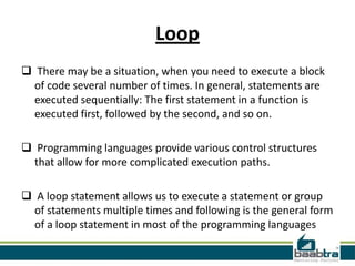 Loops in c | PPT
