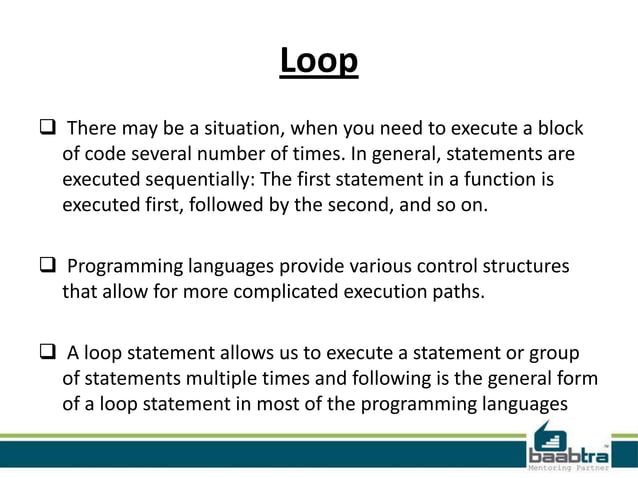 Loops in c | PPTX