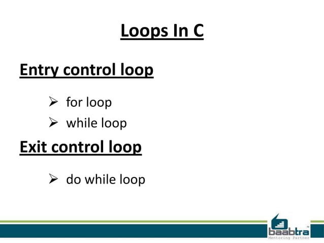 Loops in c | PPTX