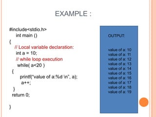 Loops in c | PPT