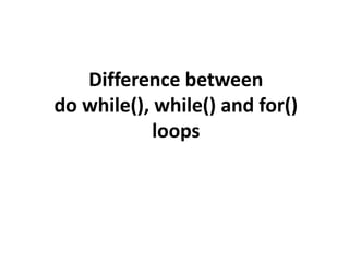 Loops in c ii | PPT