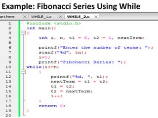 Loops in c ii | PPTX