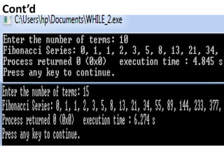 Loops in c ii | PPTX
