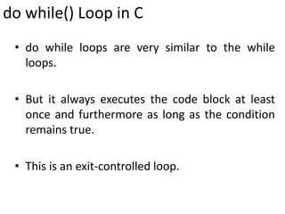Loops in c ii | PPT