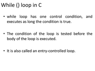 Loops in c ii | PPT