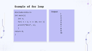 LOOP STATEMENTS AND TYPES OF LOOP IN C LANGUAGE BY RIZWAN | PDF