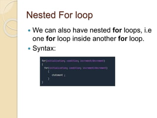 Loops in c language | PPT
