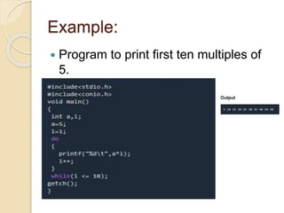 Loops in c language | PPT