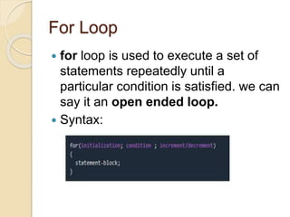 Loops in c language | PPTX
