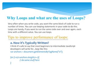 Loops in java script | PPT