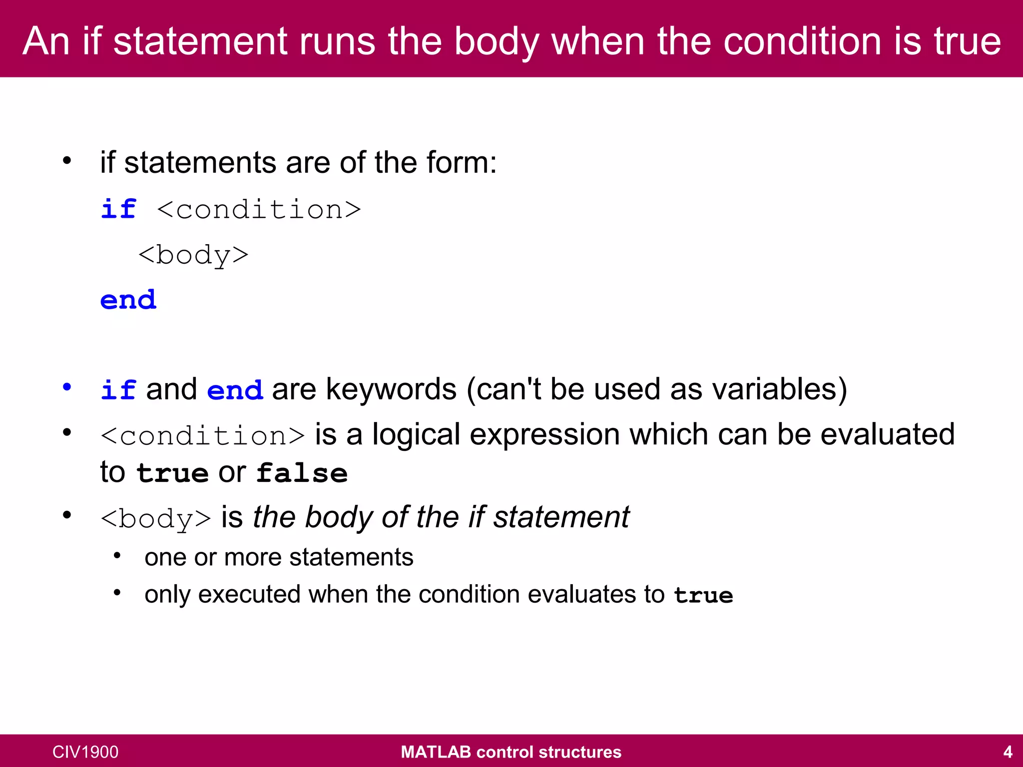 Loops in matlab | PPT
