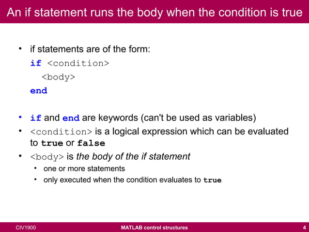 Loops in matlab | PPT