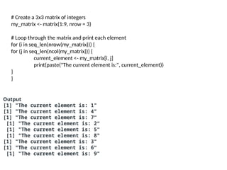 LOOPS IN R PROGRAMMING for while repeat .pptx
