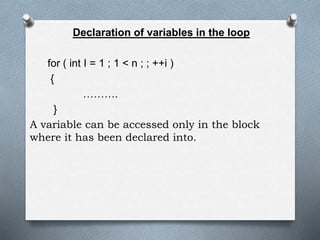 Loops IN COMPUTER SCIENCE STANDARD 11 BY KR | PPT