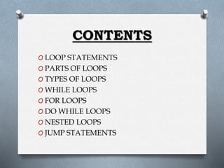 Loops IN COMPUTER SCIENCE STANDARD 11 BY KR | PPTX