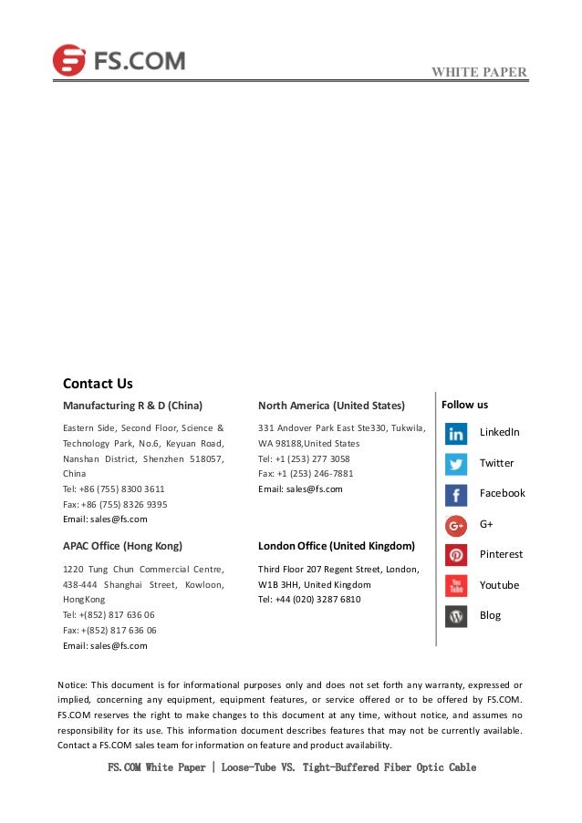 Loose tube vs. tightbuffered fiber optic cable