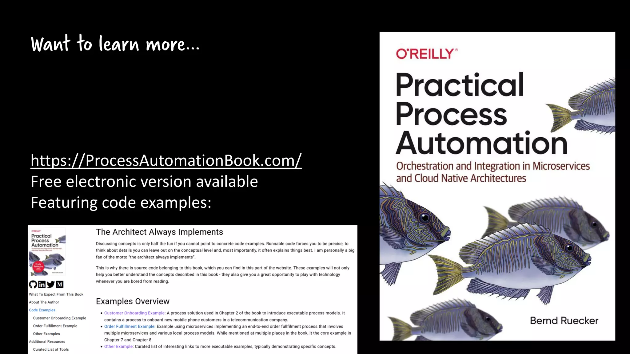 Want to learn more…
https://ProcessAutomationBook.com/
Free electronic version available
Featuring code examples:
 