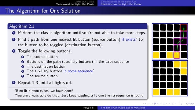 writting a lights out puzzle writting a lights out puzzle