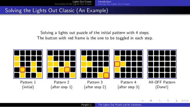 the lights out puzzle and its variations ddo lights out puzzle solver