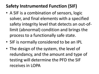 Sif Function Design LOPA | Layer Of Protection Analysis | Gaurav Singh Rajput | PDF
